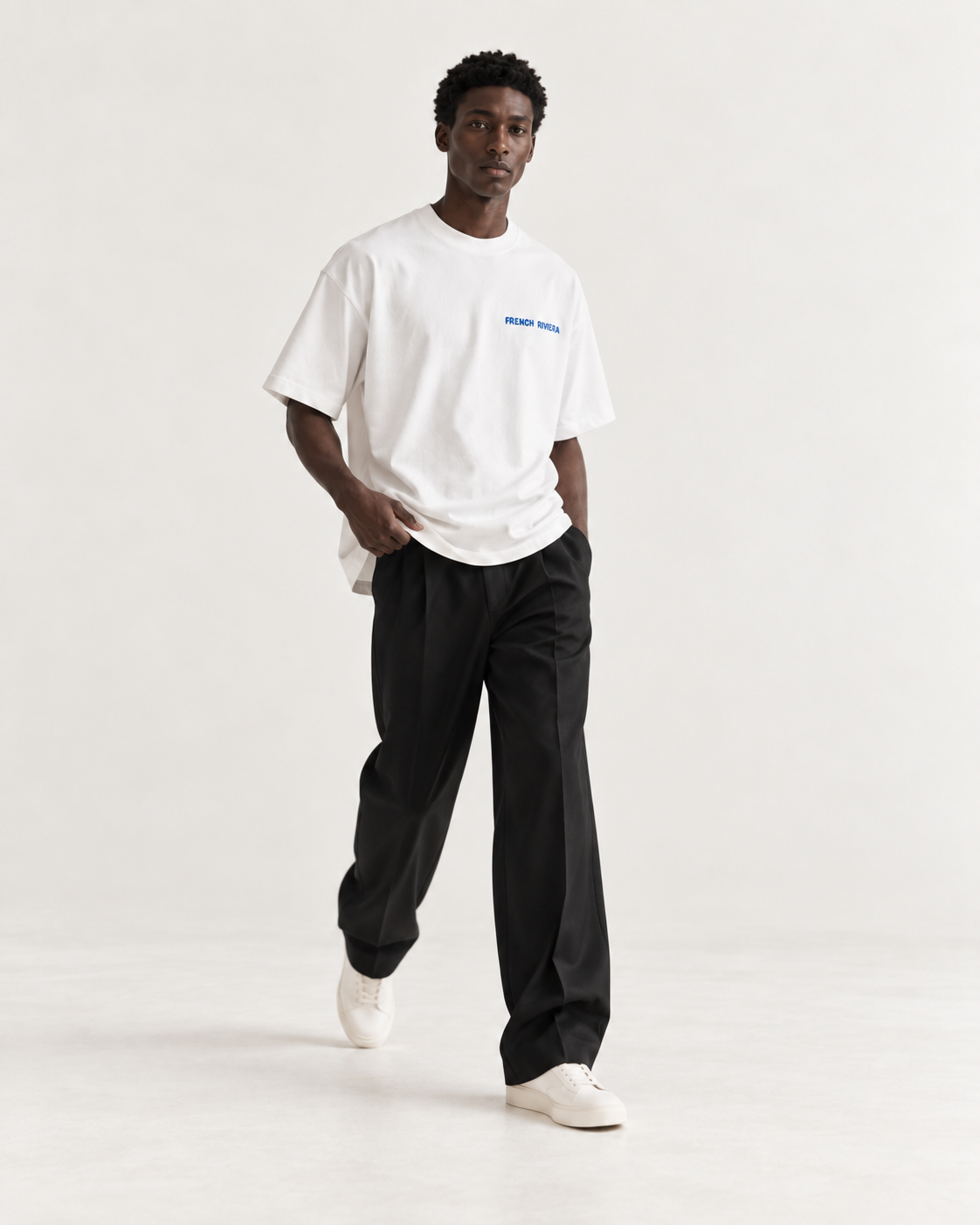 T-shirt Oversize French Riviera – Blanc