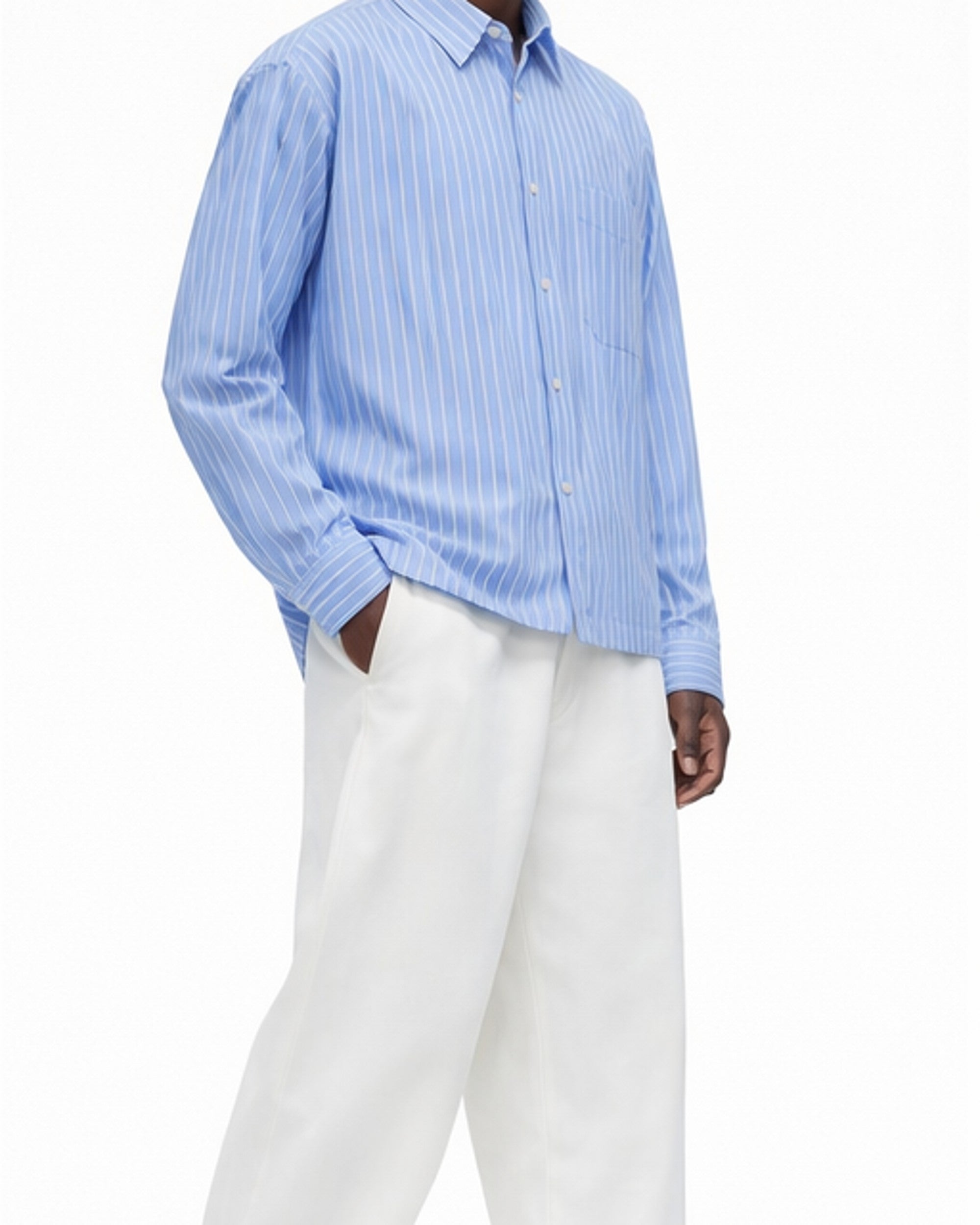 Chemise oversize croped