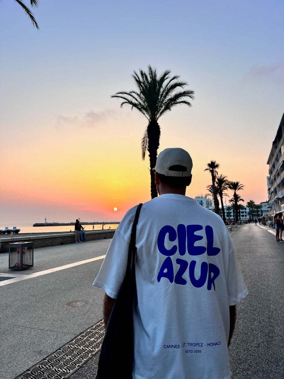 T-shirt Oversize French Riviera – Blanc