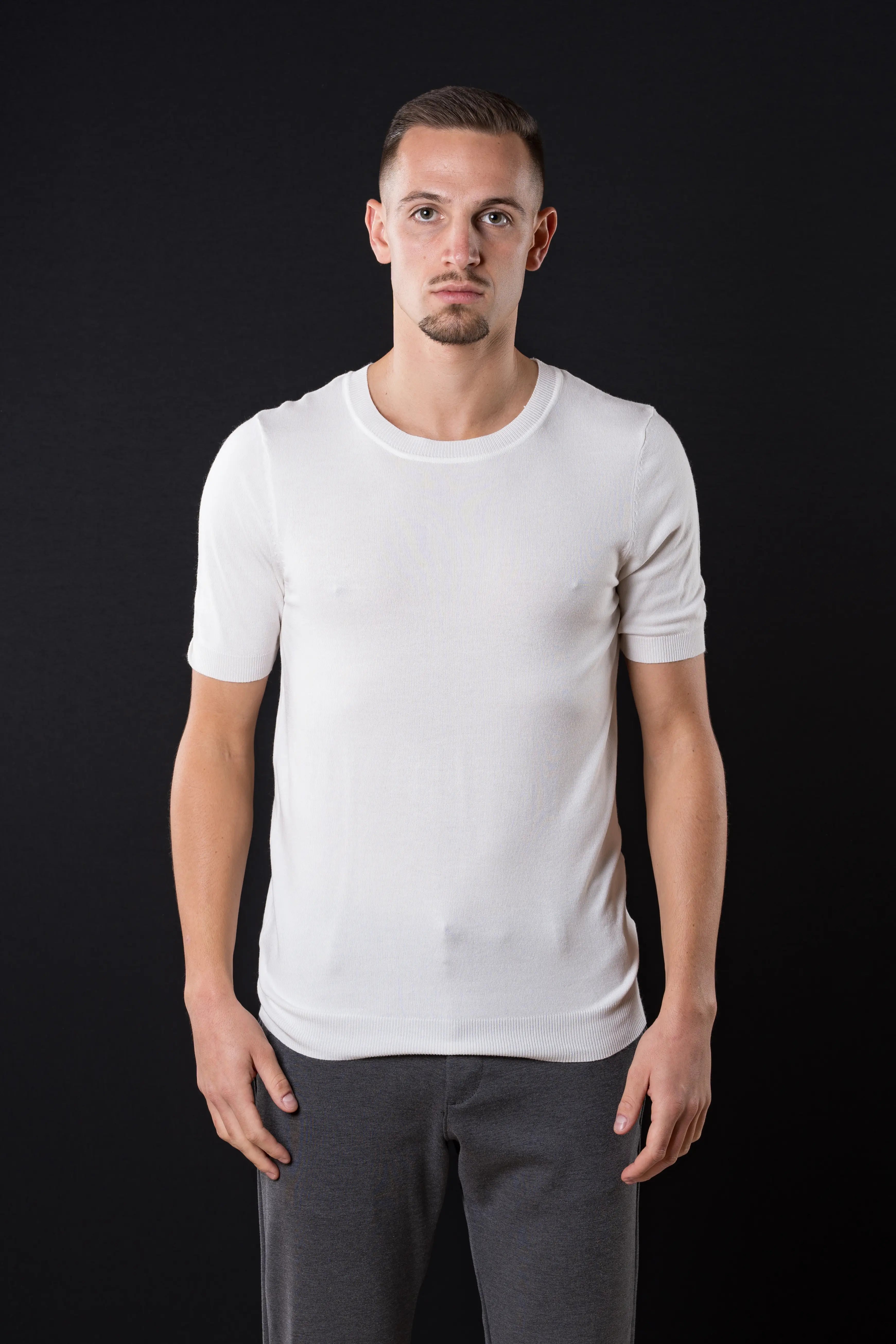 T-shirt en maille de viscose mélangée