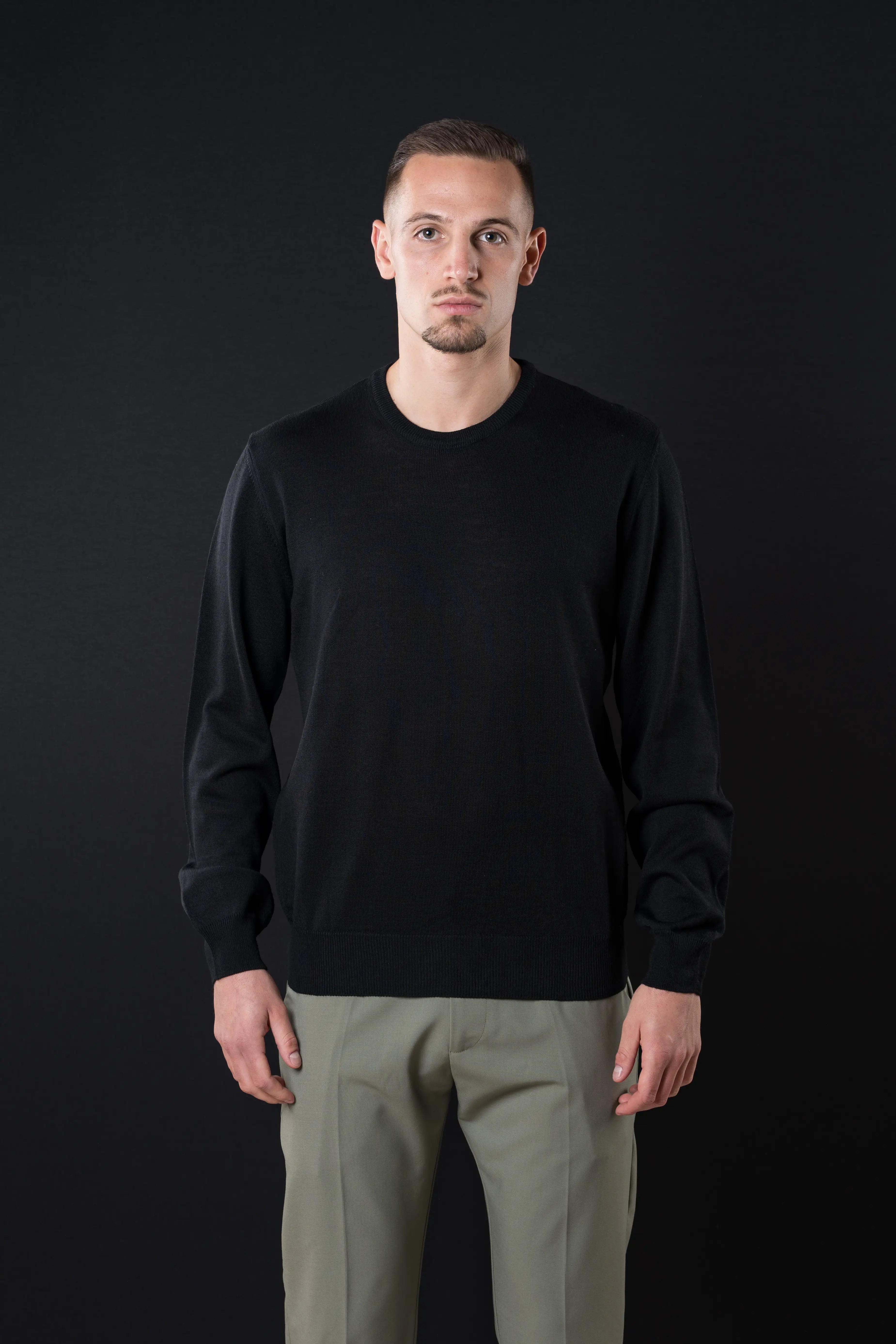 Pull col rond - Noir