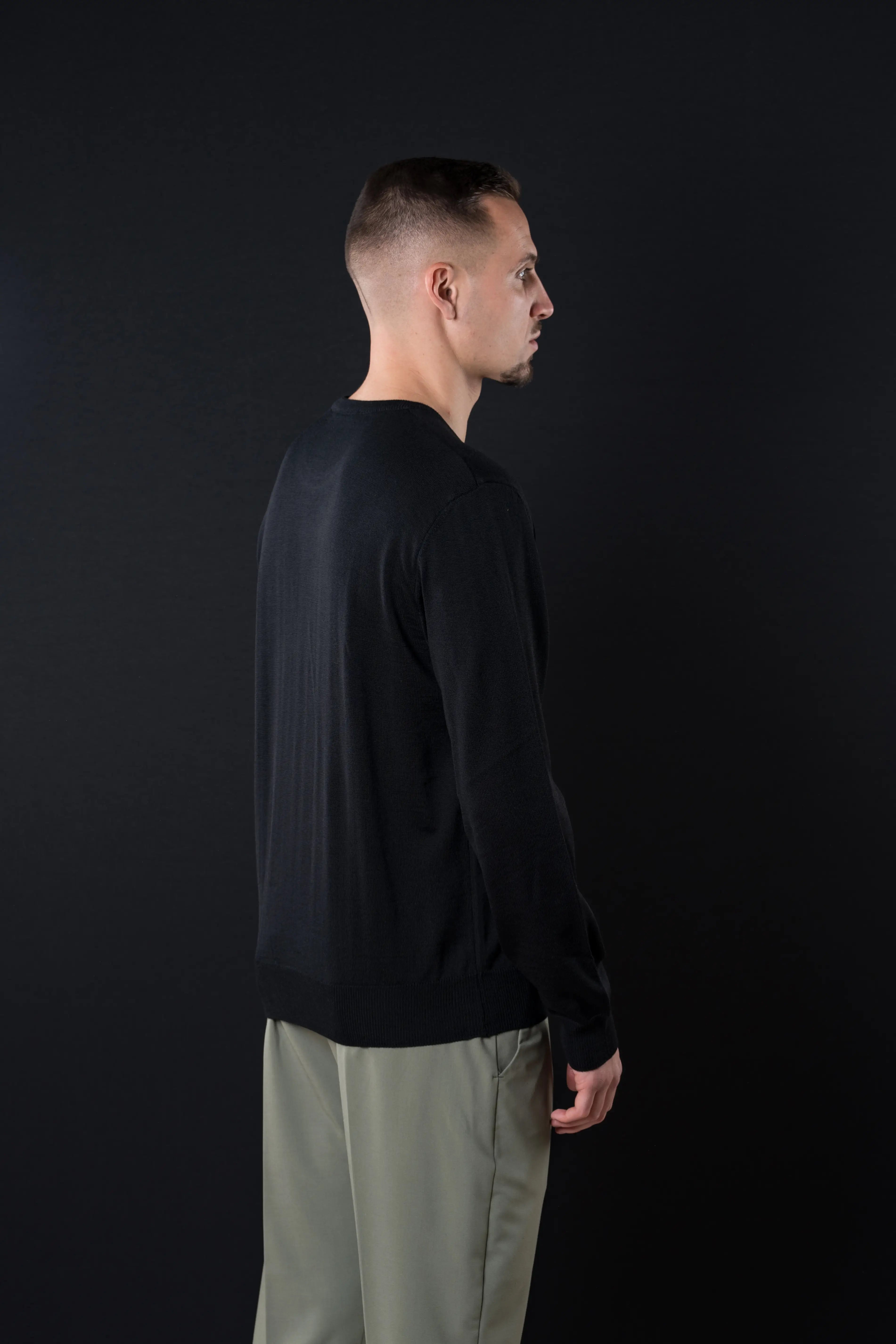 Pull col rond - Noir