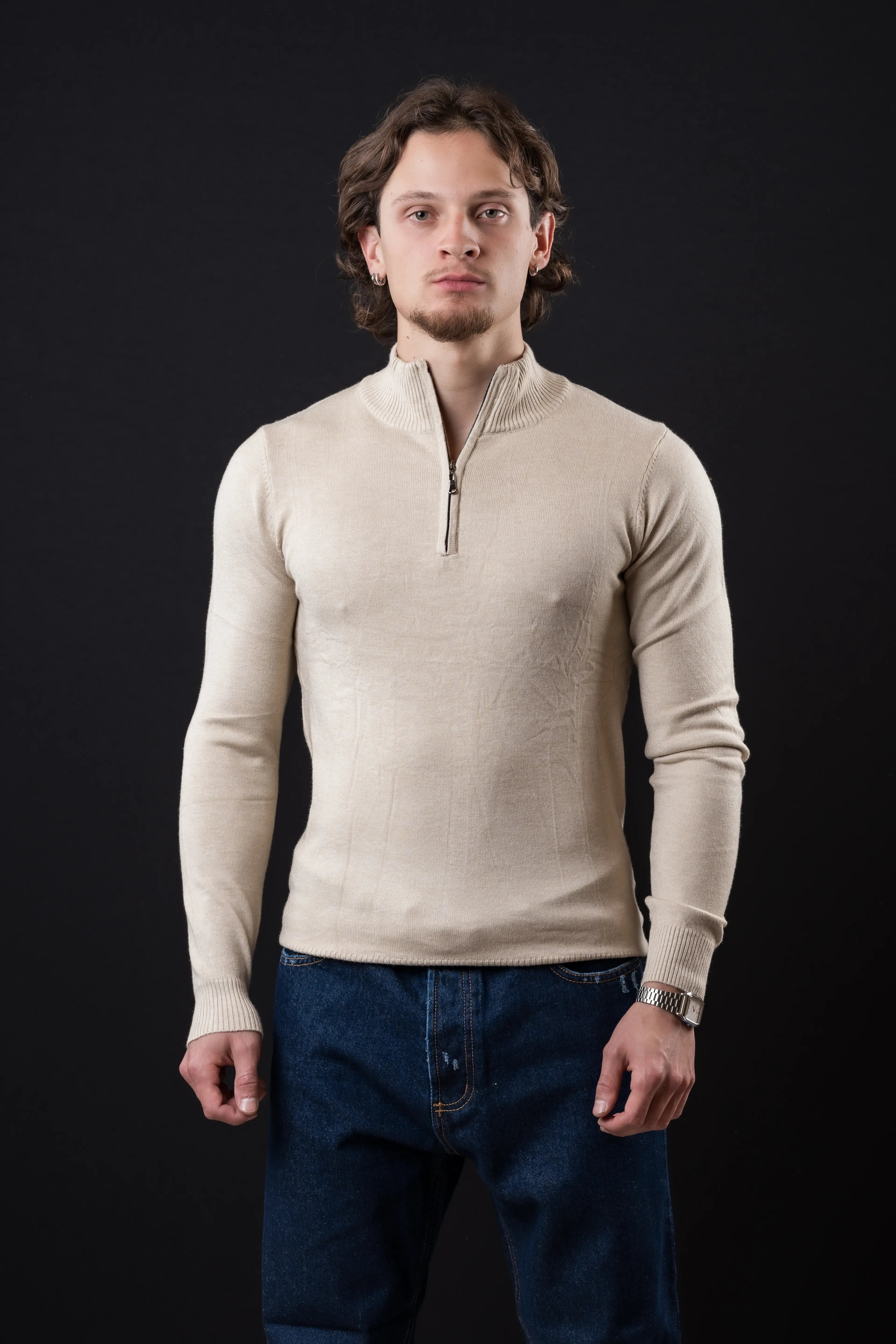 Pull camionneur - Beige