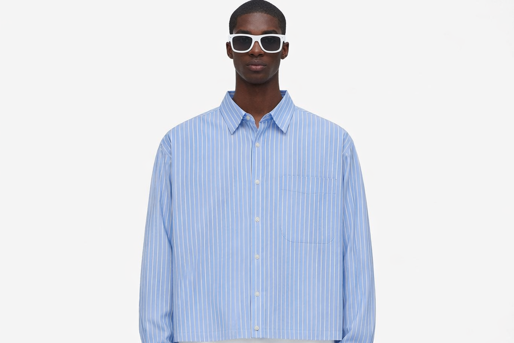 Chemise oversize croped