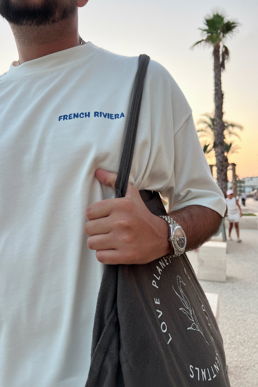 T-shirt Oversize French Riviera – Blanc